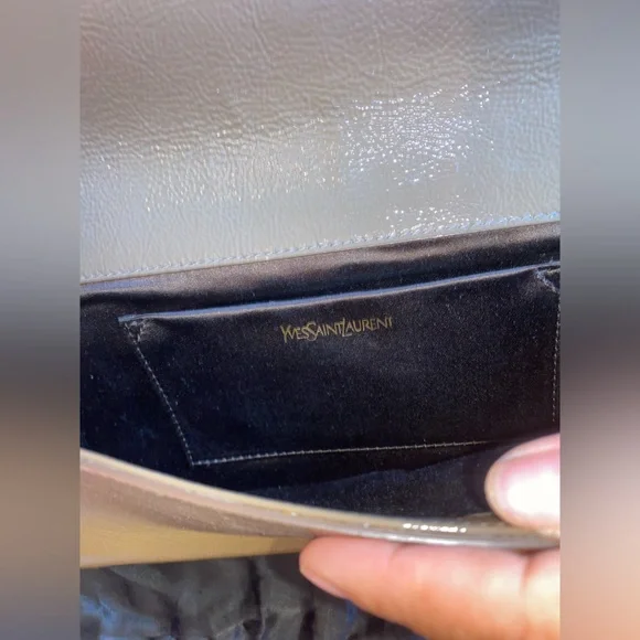 YSL Tan Leather Clutch - Picture 6 of 7